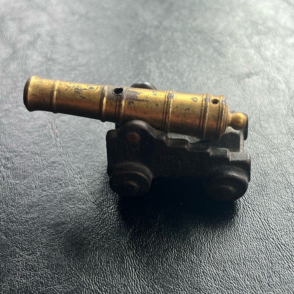 Vintage Brass & Cast Iron Cannon